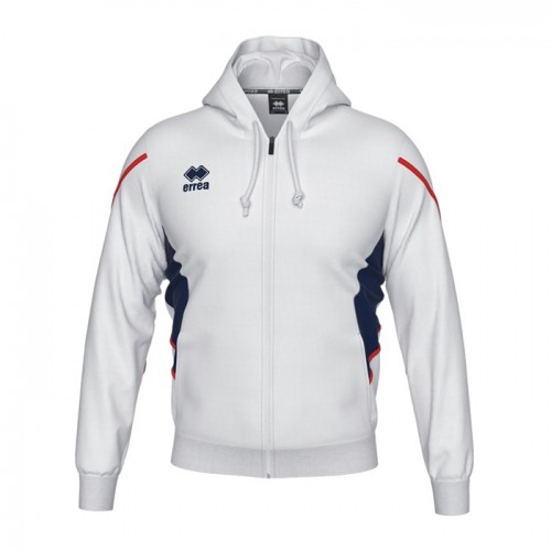CLANCY FZ HOODIE (WHITE-NAVY-RED)