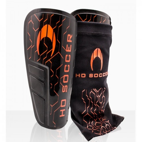 HO TITAN SHIN GUARD II (BLACK-ORANGE)