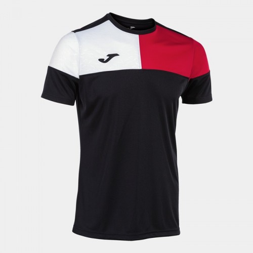CREW V SHIRT (BLACK-RED-WHITE)