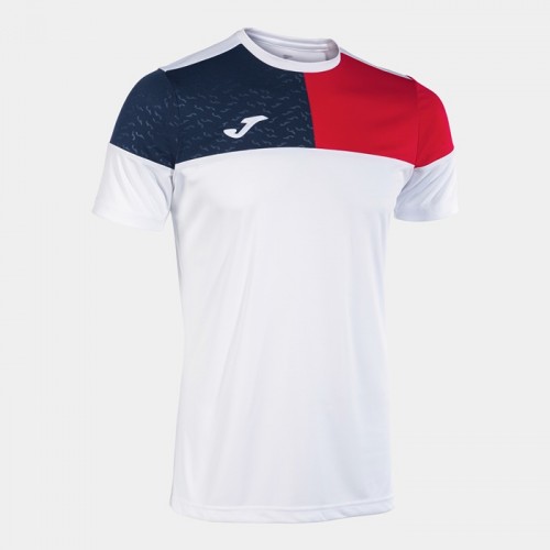 CREW V SHIRT (WHITE-RED-NAVY)