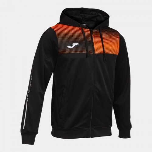 ECO SUPERNOVA FZ HOODIE (BLACK-ORANGE)