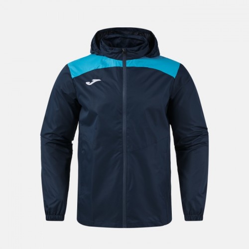 TRIVOR II RAIN JACKET (NAVY-FLUO TURQUOISE)