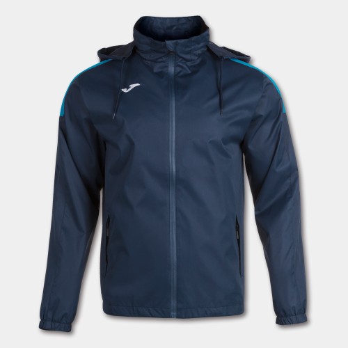 TRIVOR RAIN JACKET (NAVY-TURQUOISE FLUOR)