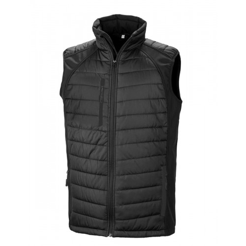 WHITE COPPICE CC RESULT COMPASS PADDED SOFTSHELL GILET (BLACK)