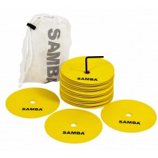 SAMBA 6 INCH MEDIUM ROUND RUBBER FLAT MARKERS (SET OF 20)