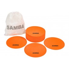 SAMBA 8 INCH LARGE ROUND RUBBER FLAT MARKERS (SET OF 20)