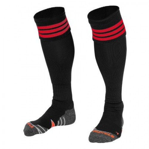 RING SOCKS (BLACK-RED)