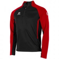STADIO HALF ZIP TOP (BLACK-RED)